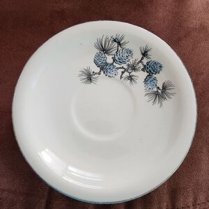 VINTAGE 1940'S PADEN CITY POTTERY BLUE PINECONE SAUCER RARE